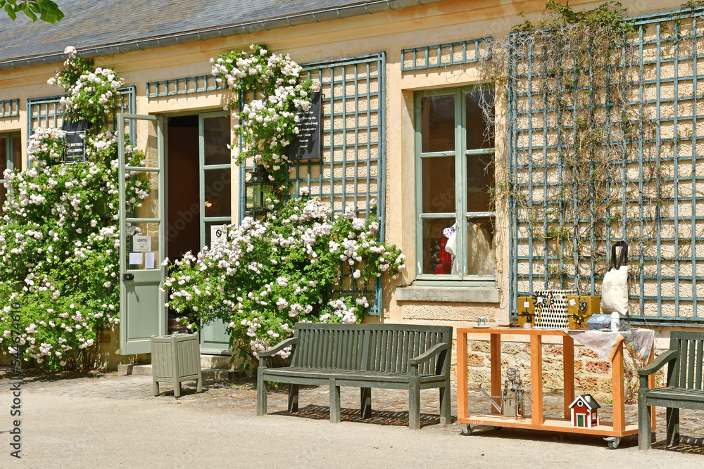 Versailles; France - august 19 2015 : the Grand Trianon in the Marie Antoinette estate