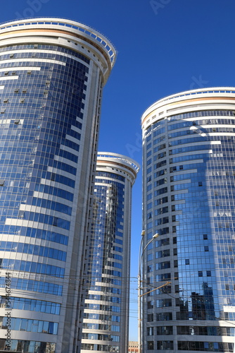 Cuadro en lienzo High-rise modern residential buildings in the city of Novosibirsk in Russia