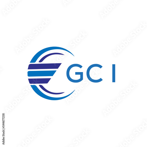 GCI letter logo. GCI blue image on white background. GCI vector logo design for entrepreneur and business. GCI best icon. photo