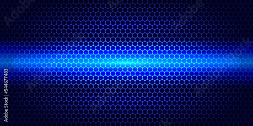 Blue Background Abstract Geometric Hexagonal Pattern Digital Hi Tech Carbon Style Vector Illustration