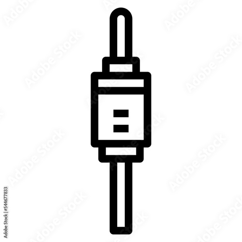 Jack connector line icon style