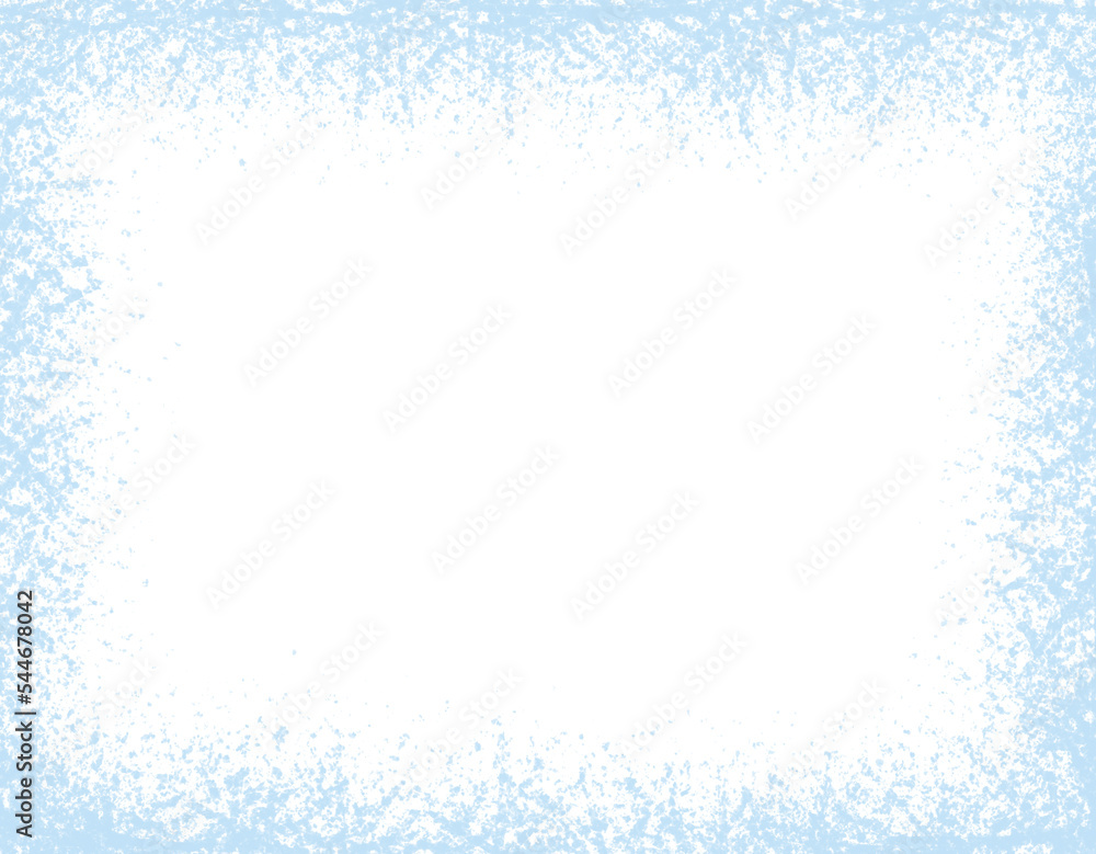 Fototapeta premium Icy border christmas holiday frame transparent background