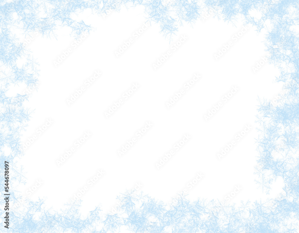 frost border christmas holiday frame transparent background