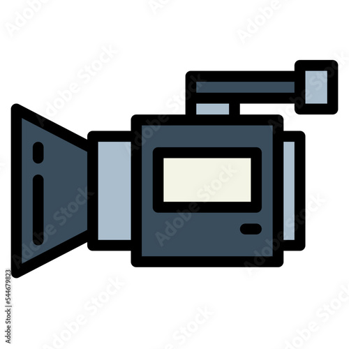 videocamera filled outline icon style