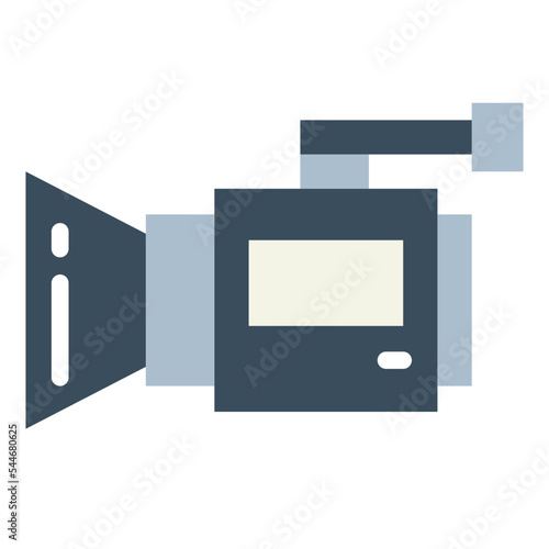 videocamera flat icon style
