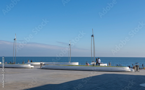 Embankment of Lanzheron beach in Odessa, Ukraine