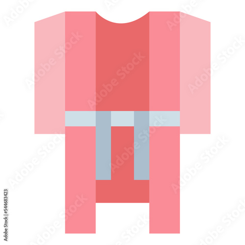 bathrobe flat icon style