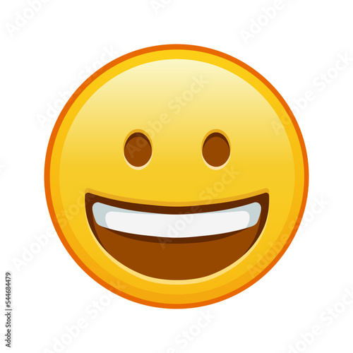 Grinning face Large size of yellow emoji smile