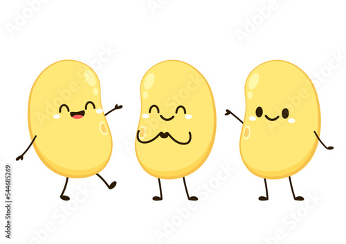 Soybean vector. Soybean character design.