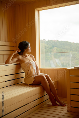 Young woman relaxing in the...