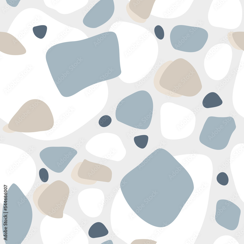 Seamless pattern with abstract organic shapes
