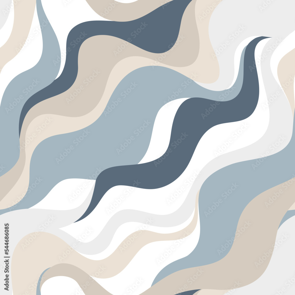 Abstract seamless pattern with wavy shapes Abstract seamless pattern with wavy shapes