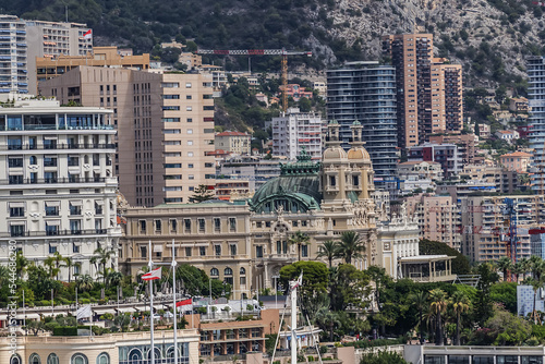 Beautiful panoramic view on Monaco at daytime. Principality of Monaco.