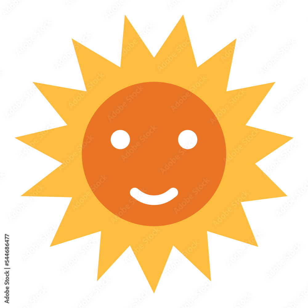 sun flat icon style