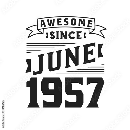 Awesome Since June 1957. Born in June 1957 Retro Vintage Birthday