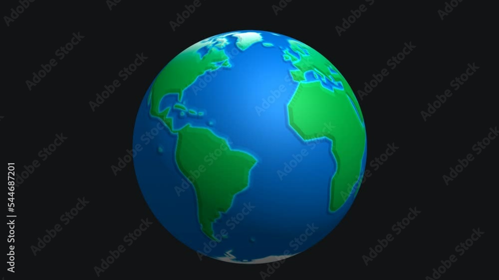 Conceptual 3D illustration of planet earth rotating in vacuum. Conceptual 3D illustration of planet earth rotating in vacuum.