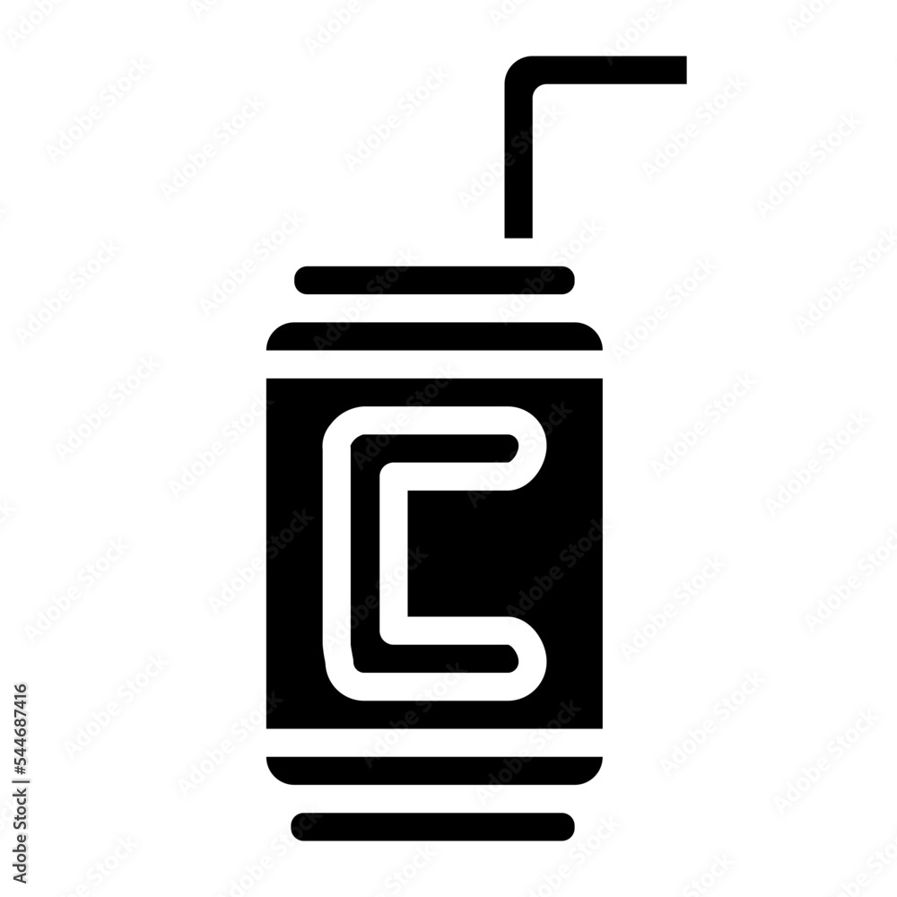 soda glyph icon style soda glyph icon style