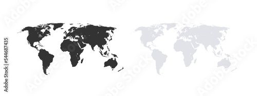 World maps. World map template. Flat earth world map. Vector illustration