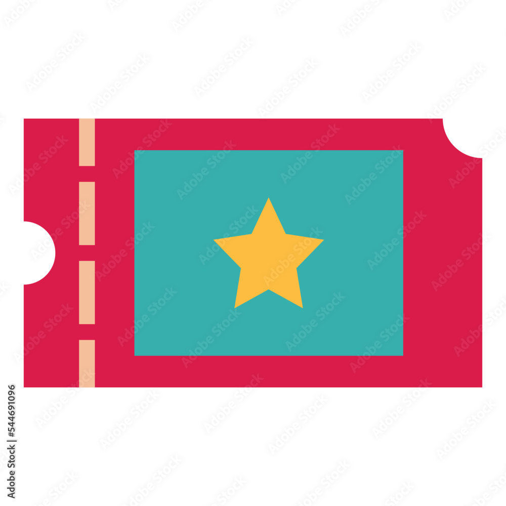 ticket flat icon style ticket flat icon style
