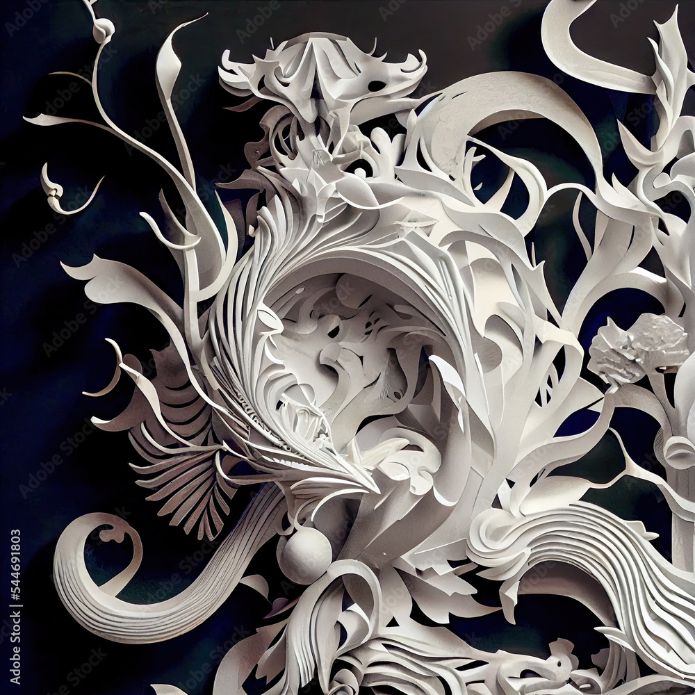  Scherenschnitt Papercut Papercraft Papierkunst Papiermotive 3D AI 