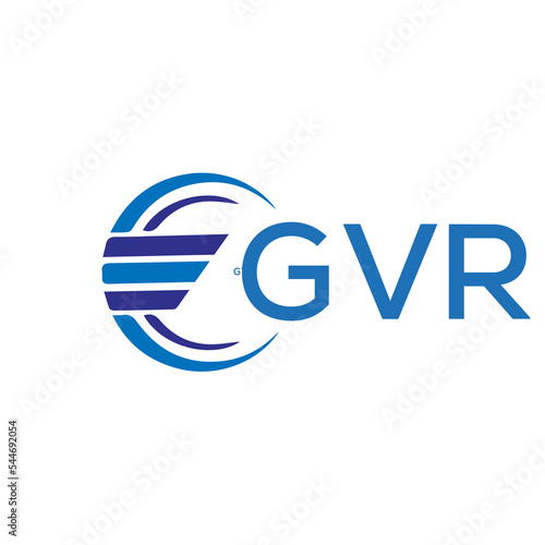 GVR letter logo. GVR blue image on white background. GVR vector logo design for entrepreneur and business. GVR best icon. photo