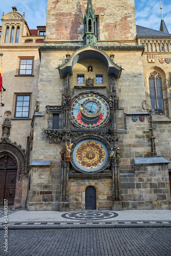 Photography Front view of the astronomical clock in Prague.