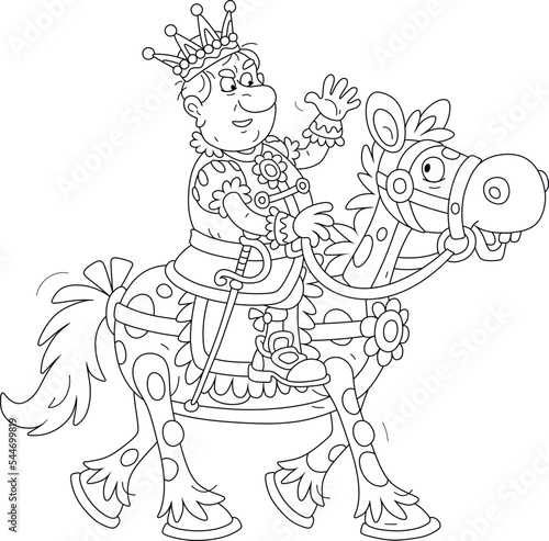 Angry king in full dress wi...