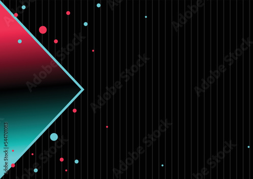 Abstract TikTok background. Vector illustration. Abstract background. Futuristic blue red vector black background. Handdrawn contrast color border digital dynamic elegant. TikTok, tik tok