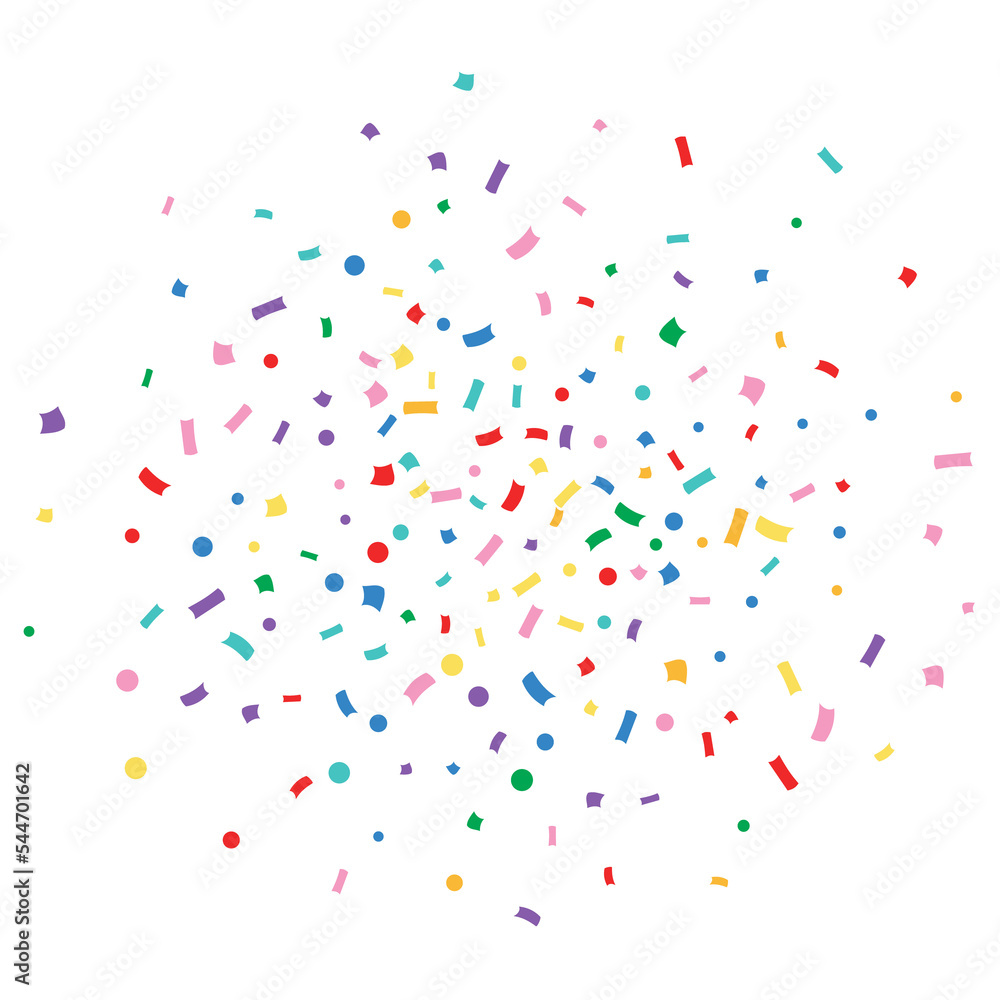 colorful explosion of confett