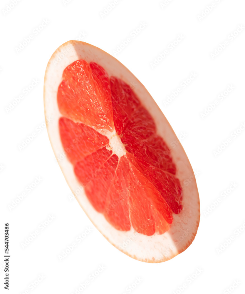 Close-up half of grapefruit isolated on white background Close-up half of grapefruit isolated on white background