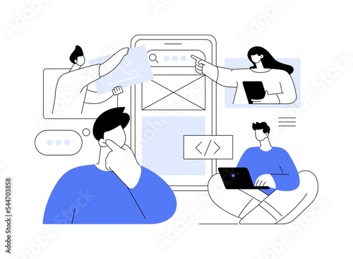 Web application design abstract concept vector illustration.