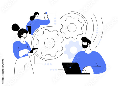 Dedicated team abstract concept vector illustration.