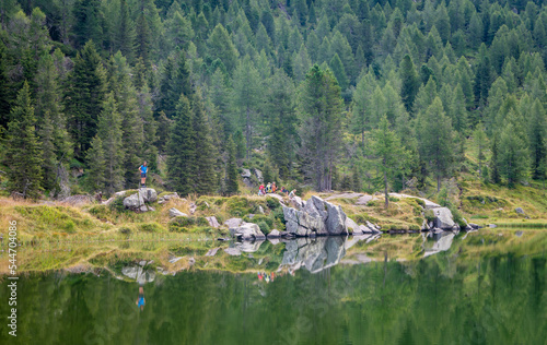 the Colbricon lakes in summer - Lagorai chain,Trento province,Trentino Alto Adige, northern Italy - Europe - august 6, 2022