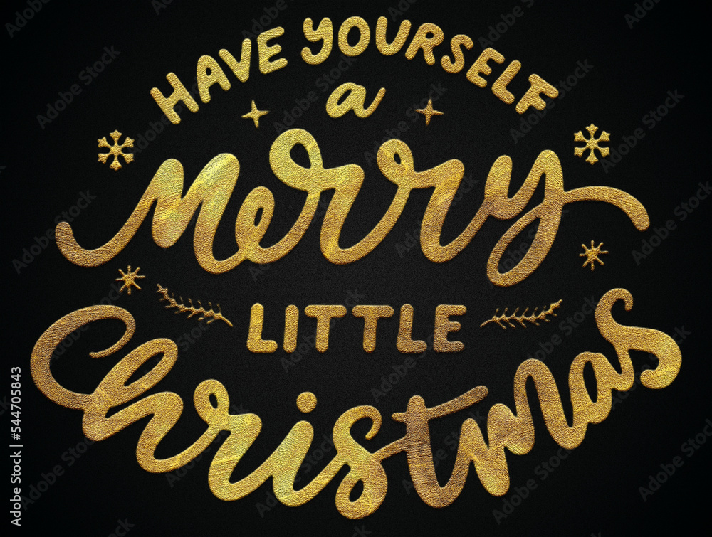 Have yourself a merry little christmas golden calligraphy design banner Have yourself a merry little christmas golden calligraphy design banner