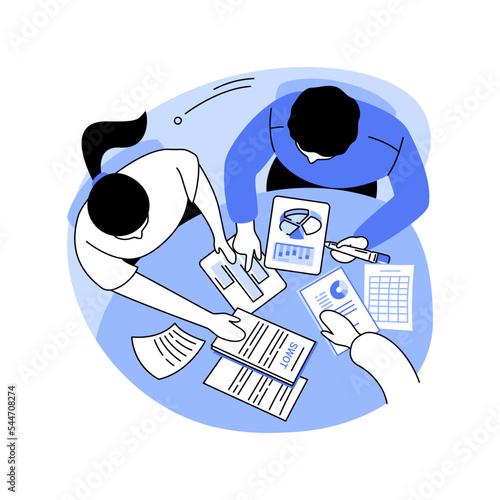 SWOT analysis isolated cartoon vector illustrations.