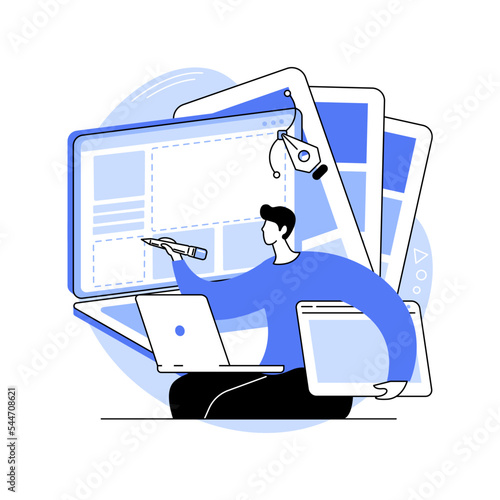 Visual design isolated cartoon vector illustrations.