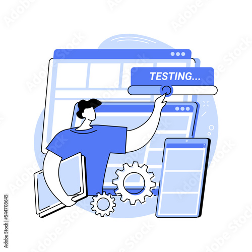 Usability testing isolated cartoon vector illustrations.