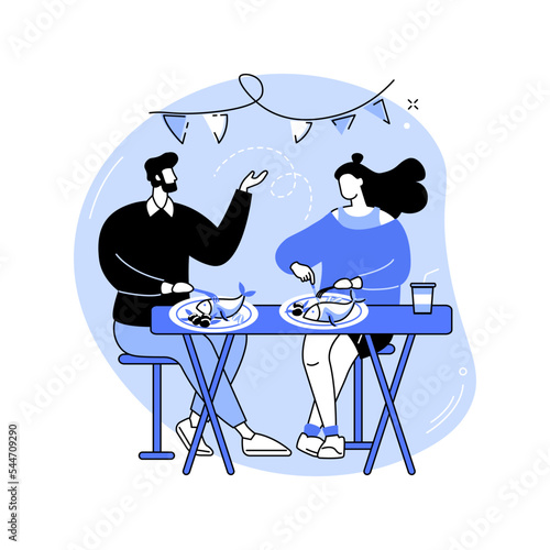 Mediterranean cuisine isolated cartoon vector illustrations.