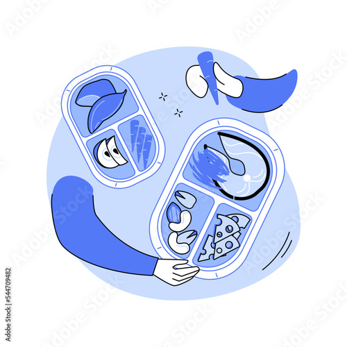 Carb cycling diet isolated cartoon vector illustrations.