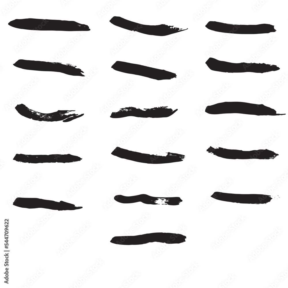 Beautiful vector set of black brushes for art painting Beautiful vector set of black brushes for art painting
