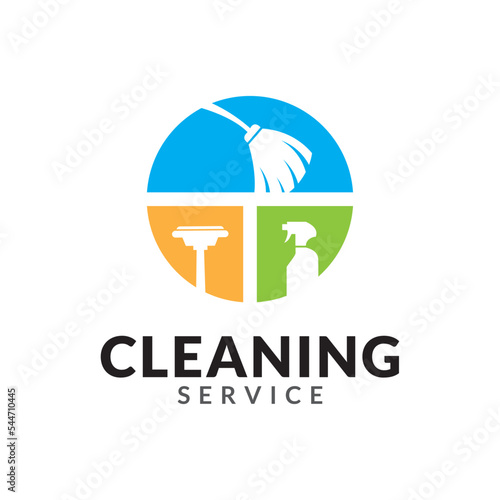 cleaning service clean logo icon vector template