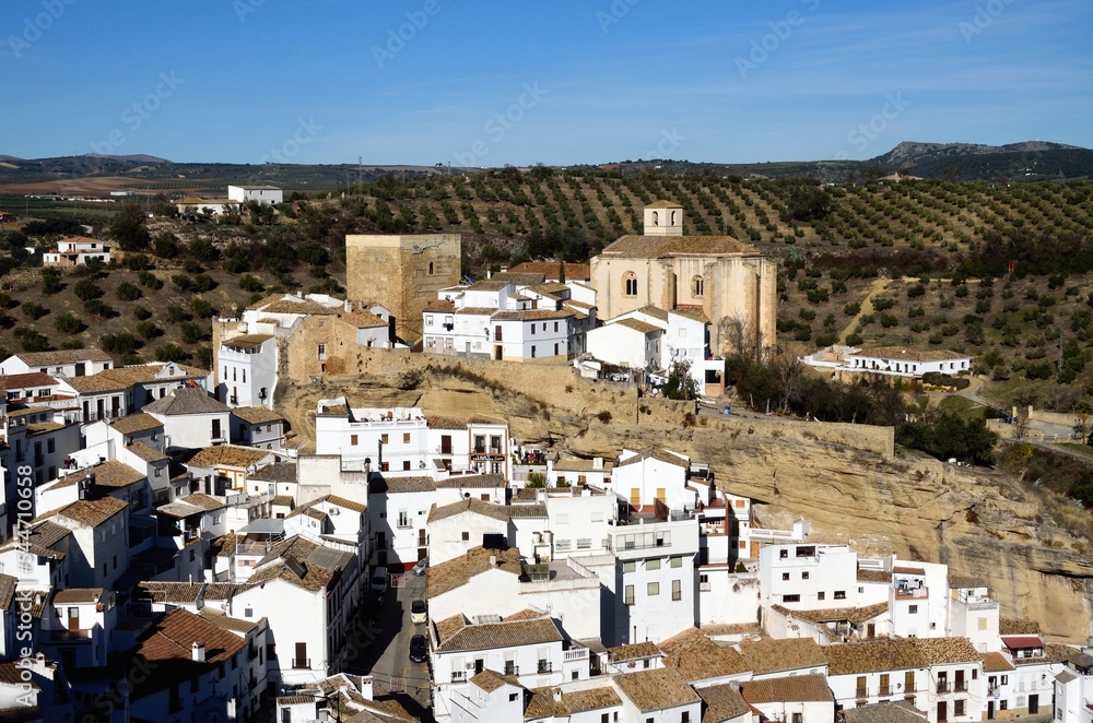 Panorama de Setenil de las Bodegas, Cádiz, Andalucía, España