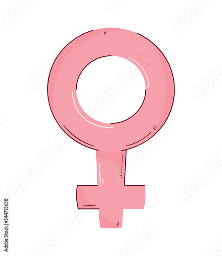 pink female gender symbol