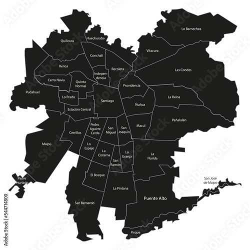 MAPA REGION METROPOLITANA DE SANTIAGO DE CHILE