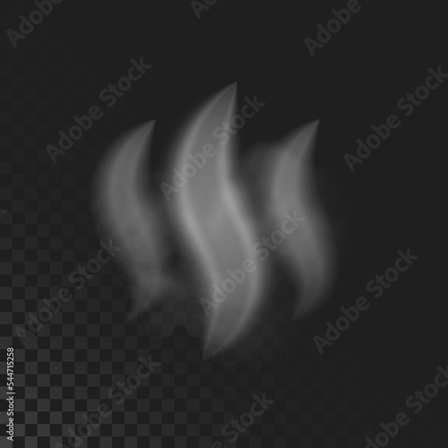 Warm air flow on a light background. Infrared wind wave light effect. Realistic movement of rarefied water from a humidifier. The concept of power radiation of air flow.