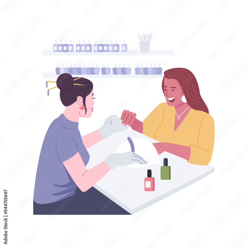 Nail bar isolated cartoon vector illustrations. Nail bar isolated cartoon vector illustrations.