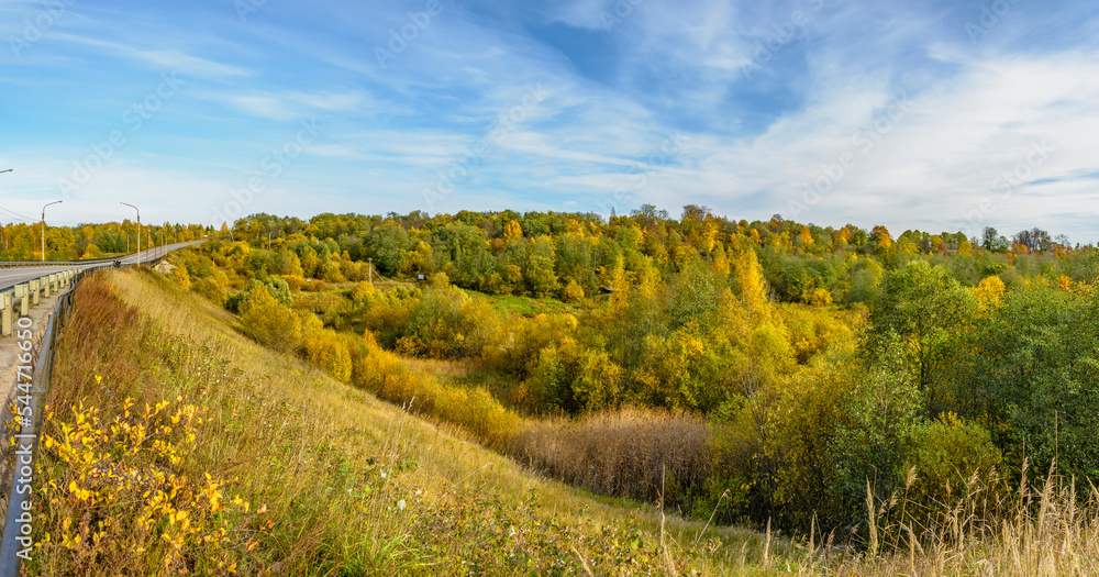 View of the river Tosna in the Sablinsky reserve in the Leningrad region