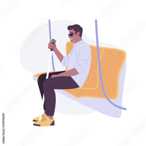 Going alone in the city isolated cartoon vector illustrations.