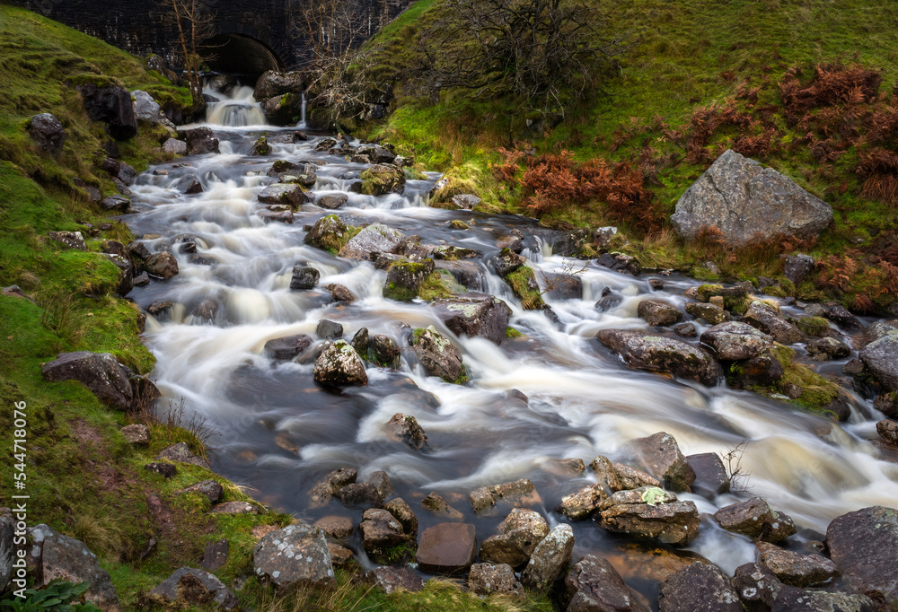 The Afon Clydach after heavy rain. The Afon Clydach after heavy rain.