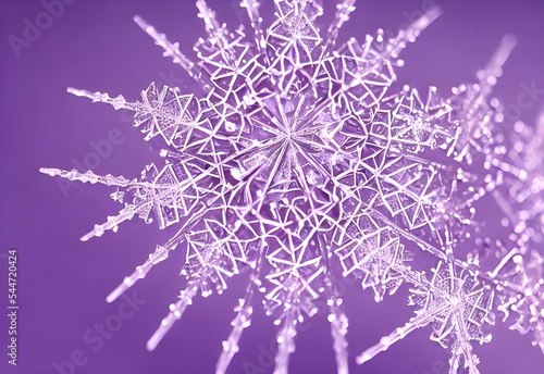 The snowflake crystal is delicate and beautiful. It's a masterpiece of nature, created by the forces of wind and water.